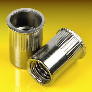 image of Rivet Nut Knurled with Reduced Countersunk Head, Open Type