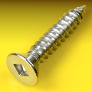 image of Square Drive Countersunk Self Tapping Screws Type C Point & AB Thread