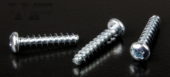 Phillips Pan Thread Forming Screws for Plastics, 30 Degree Thread in BZP image