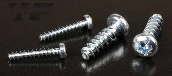 Pozi Pan Thread Forming Screws for Plastics, 30 Degree Thread in BZP image