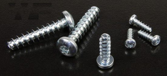 Torx Pan Thread Forming Screws for Plastics, 30 Degree Thread in BZP image