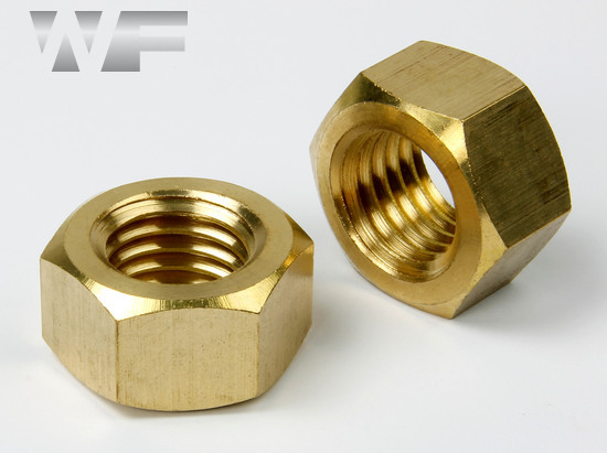 UNC Full Hex Nuts ASME B18.2.2 in BRASS image