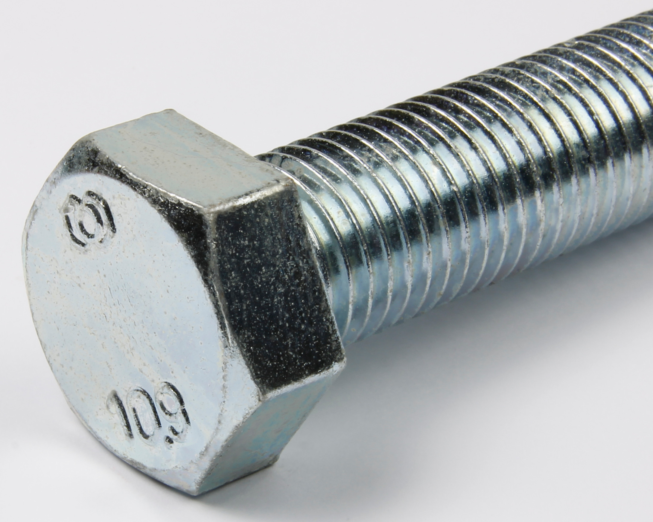 10.9 bright zinc plated high tensile steel bolt