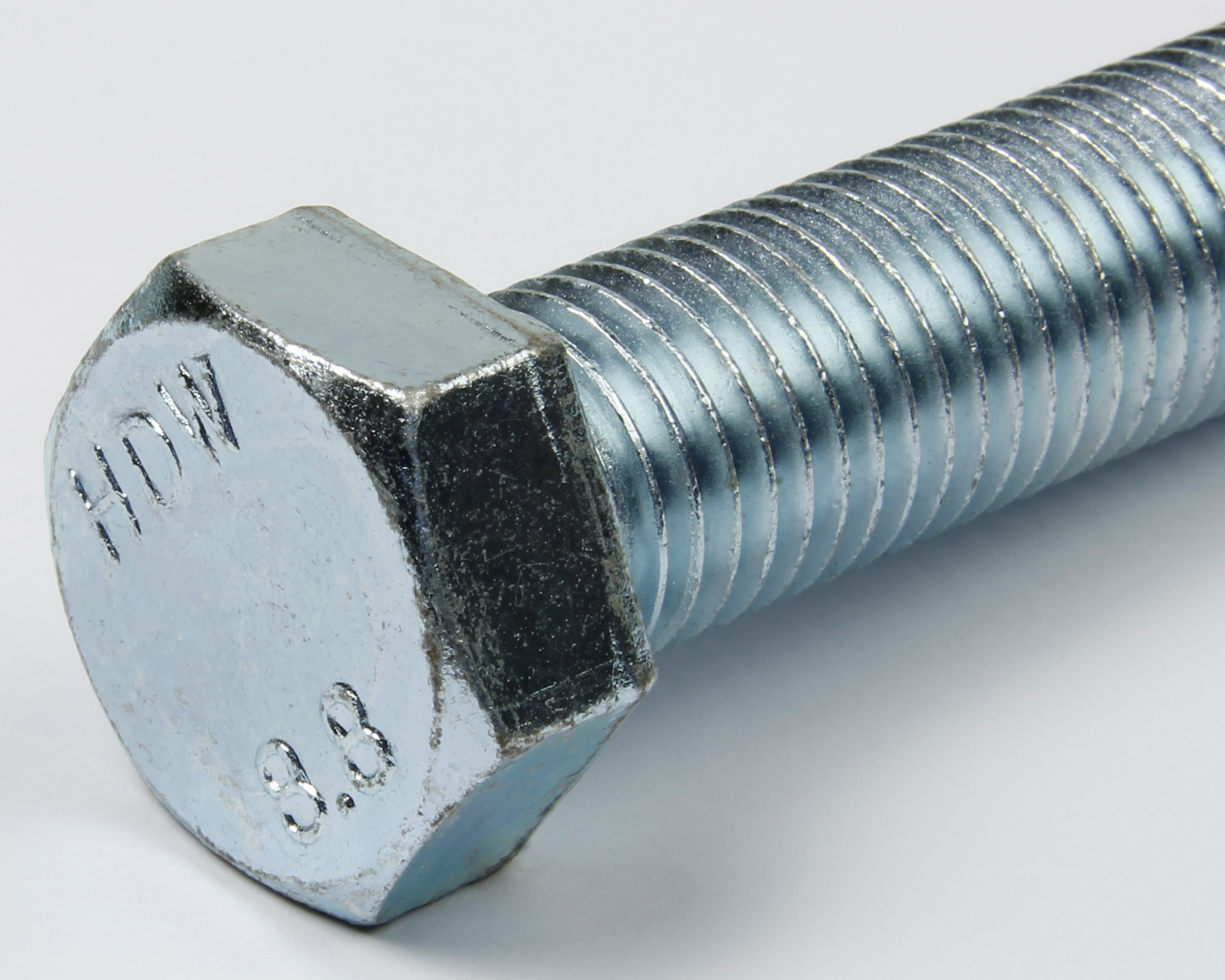 8.8 bright zinc plated high tensile steel bolt